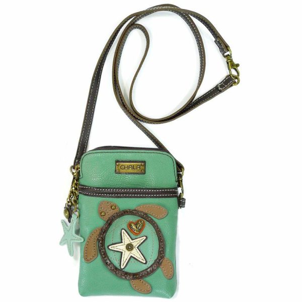 Crossbodies |  Cellphone Xbody – Sea Turtle (Teal) Crossbodies Crossbodies