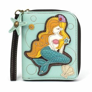 Wallets |  Zip Around Wallet – Mermaid A Wallets Blue Approx